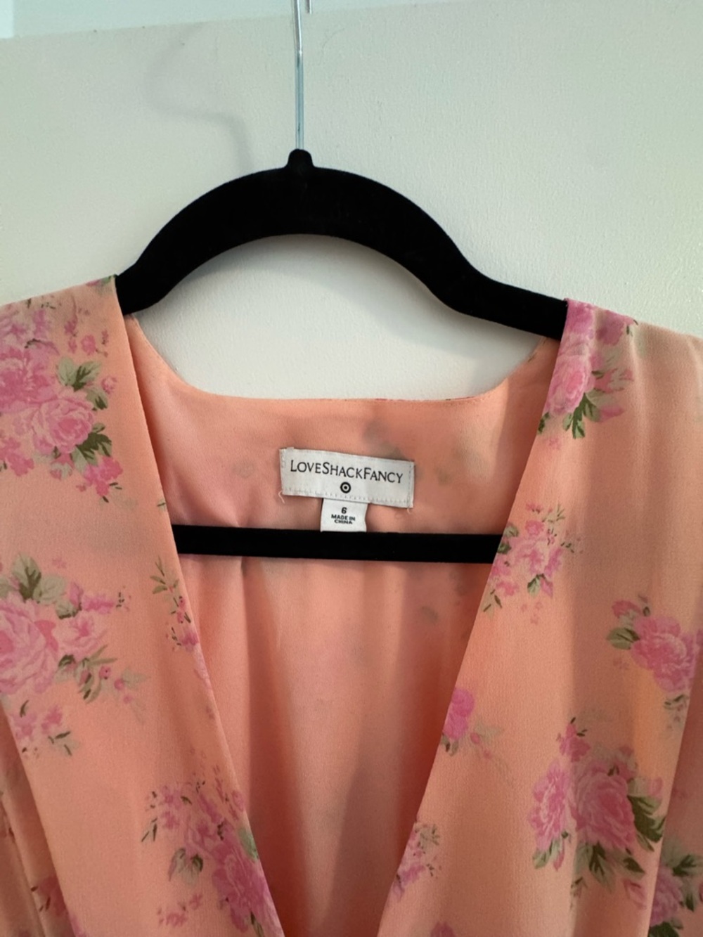 LoveShackFancy Pink Floral Midi Dress - Picture 3 of 4